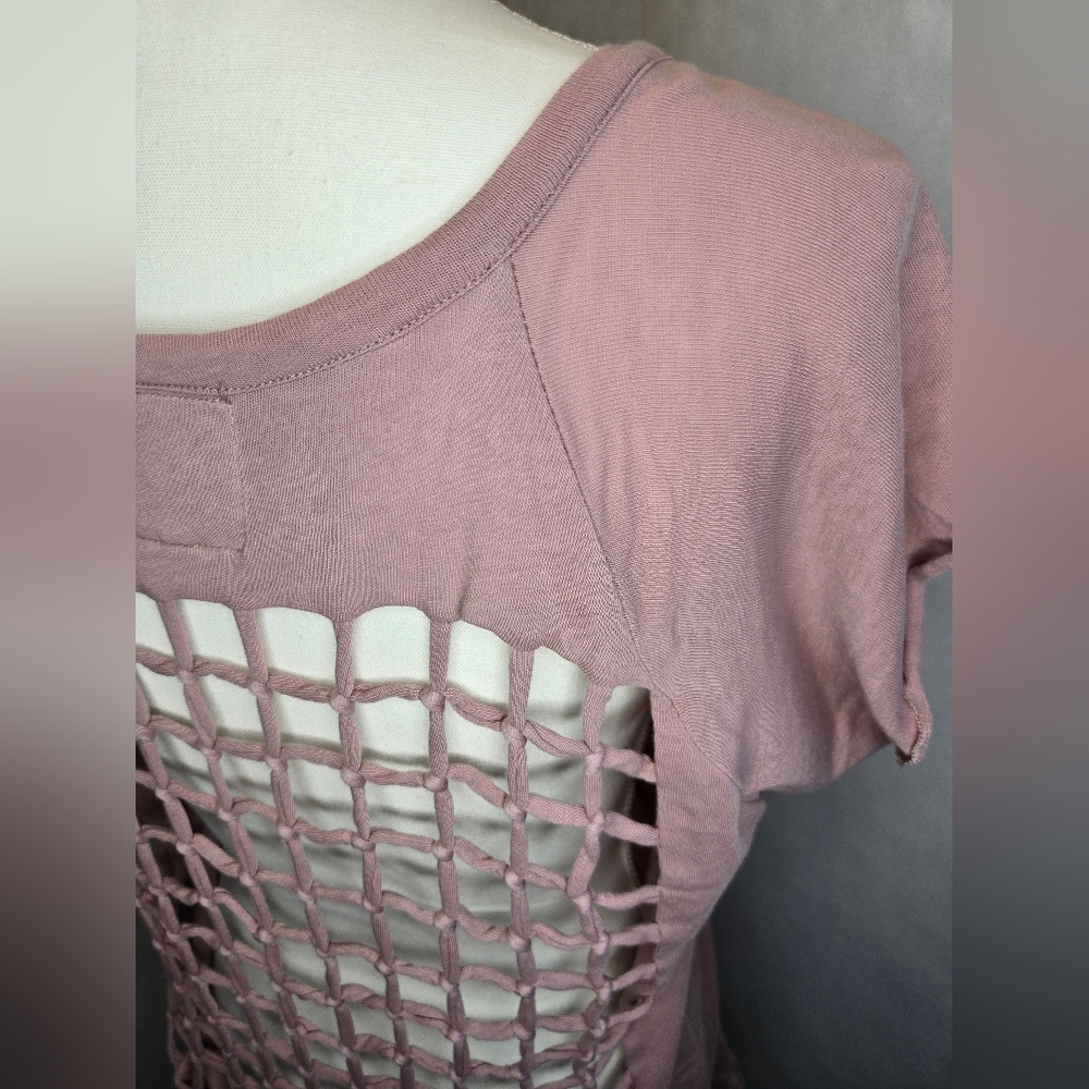 Chaser Pink Short Sleeve Cut Out Tee